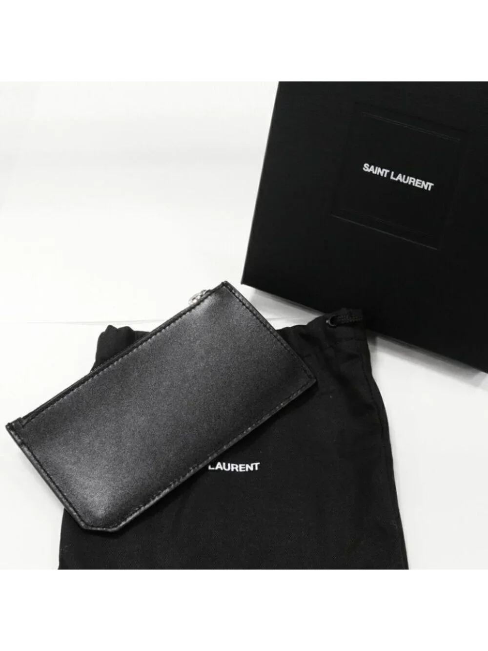 Saint Laurent Paris Coin Case Fragment Calf Black - Picture 2 of 4